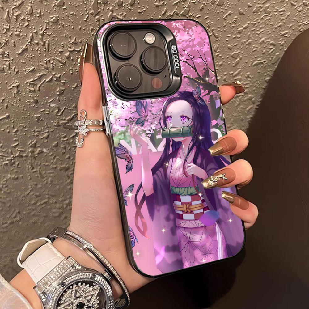 Blade Extinction Anime Nezuko Phone Case for iPhone 17 16 15 14 13 12 11 X XR XS 8 7 Air Pro Max Plus Translucent Colorful Cover