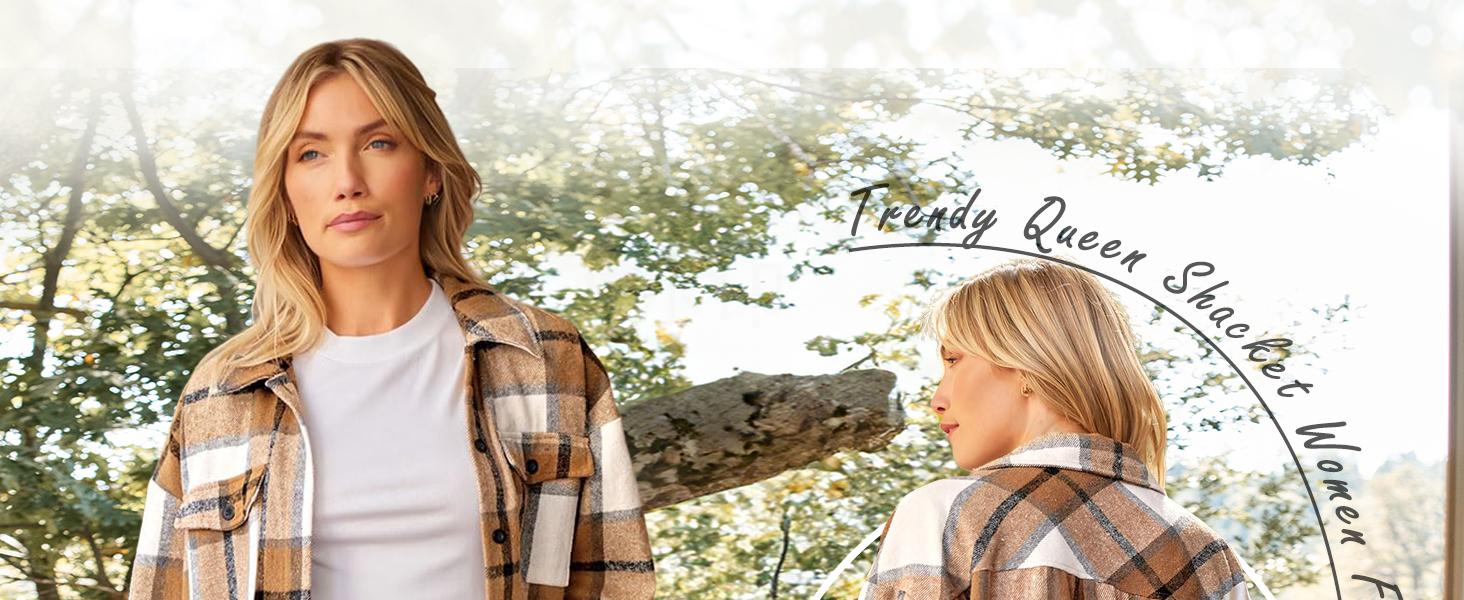 2026 Trendy Queen Womens Flannel Shacket Casual Jacket Plaid Button Down Long Sleeve Shirt Fall Winter Outfits 2026 Trendy Queen Womens Flannel Shacket Casual Jacket Plaid Button Down Long Sleeve Shirt Fall Winter Outfits
