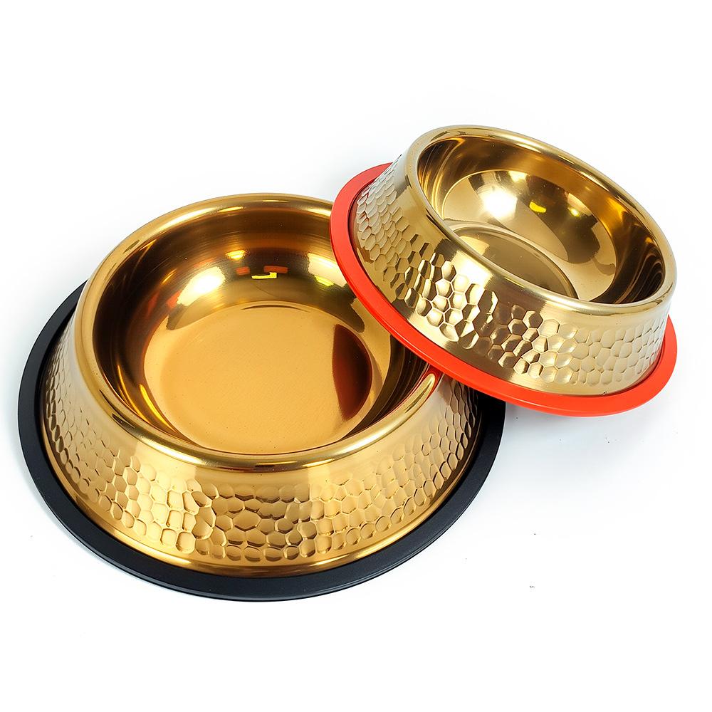 304 Stainless Steel Heavy Duty Pet Bowl, 1 Count Anti-spill Dog Food & Water Bowl, Rustproof BPA-Free Pet Feeding Bowl with Rubber Base, Pet Supplies & Accessories for Dogs & Cats