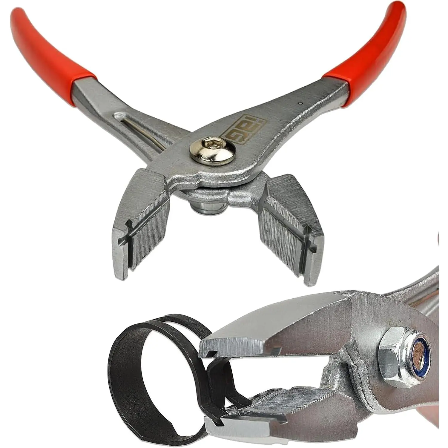 Multi-Directional Hose Clamp Pliers,  Line & Radiator Hose Tool | Swivel   clamps from any angle, made for spring & constant tension clamps, /coolant/radiator hoses, no slip