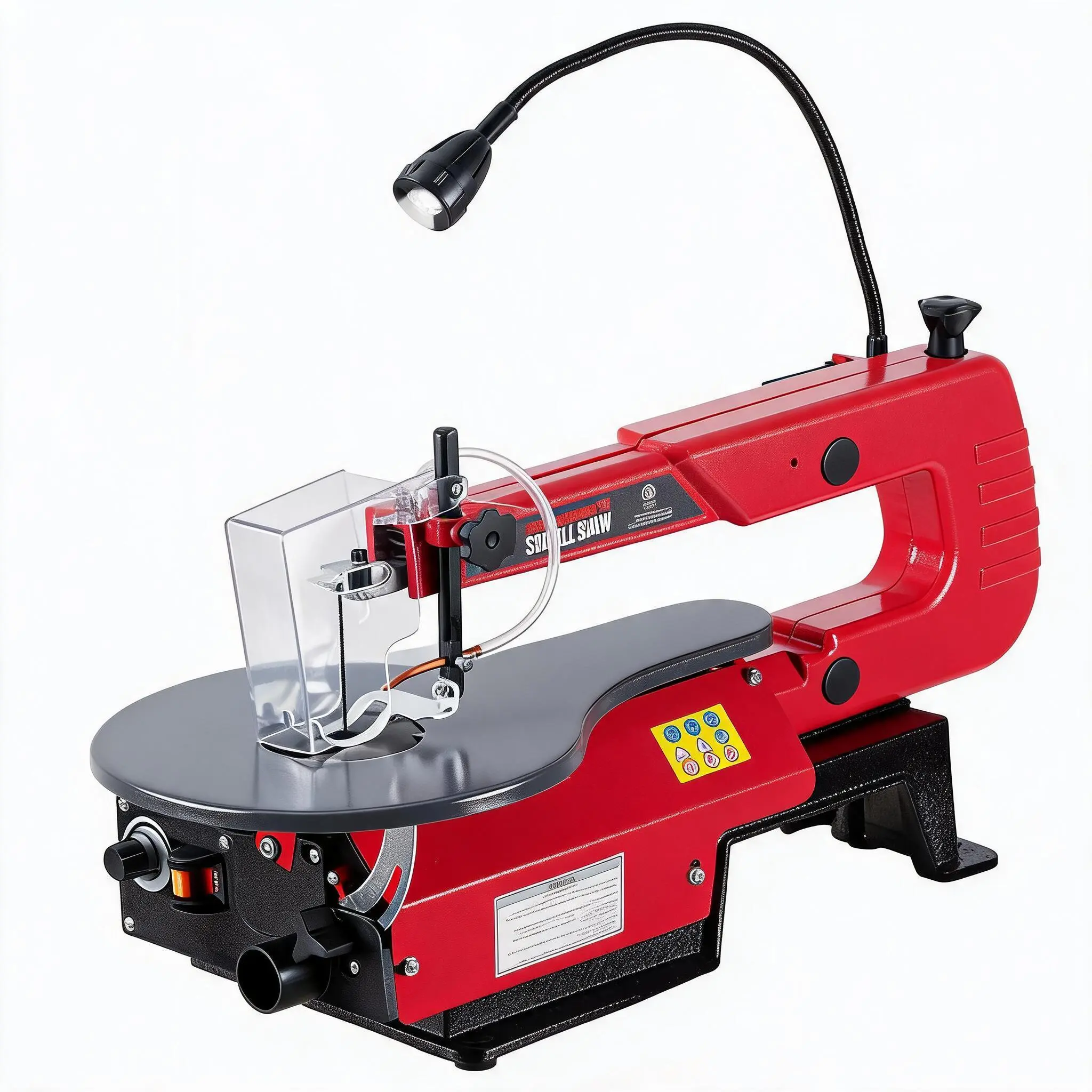 16 inch Scroll Saw with LED Light and Tilting Table, Adjustable Speed 400 to 1600 SPM, Precision Woodworking for Crafts and Industry