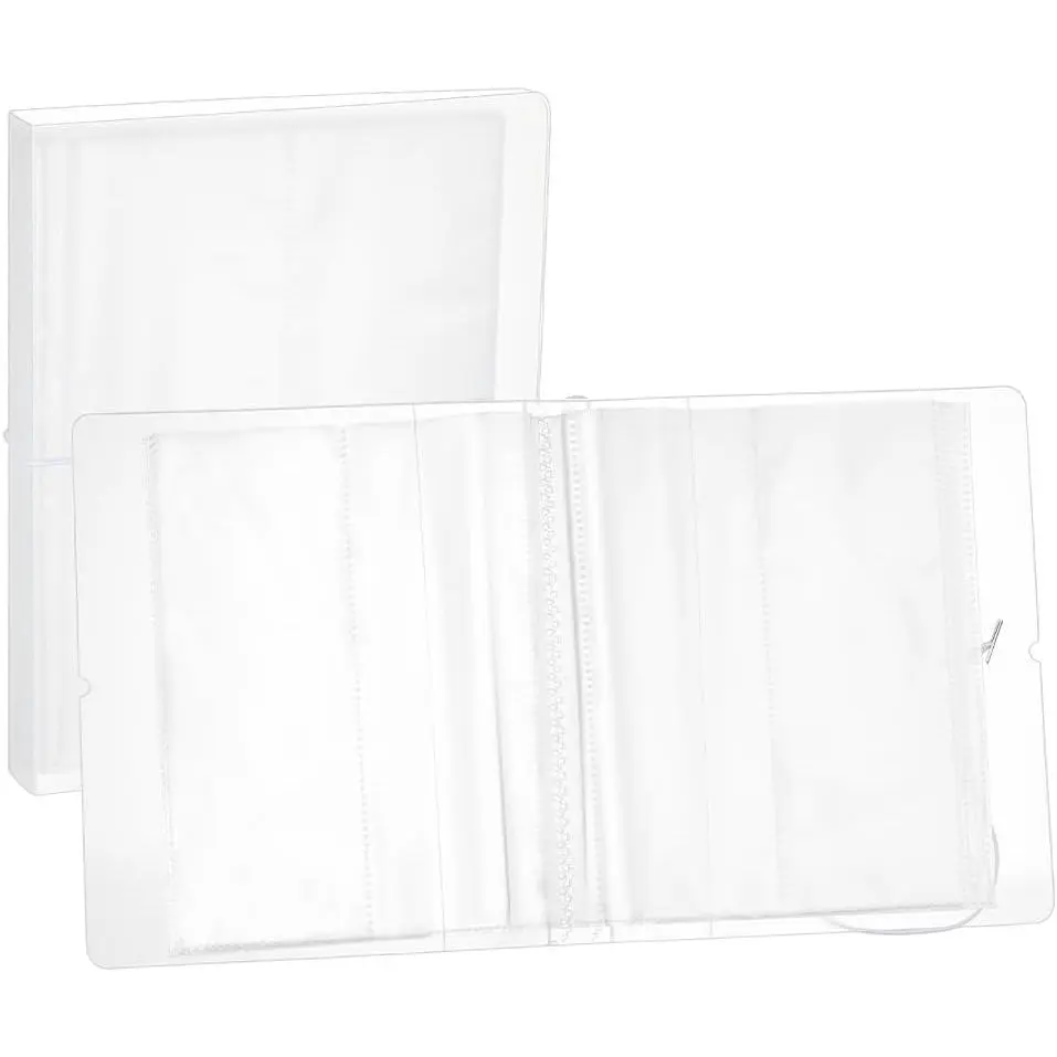 Clear Sticker Organizer Binder Storage Book for Sticker Storage with 26 Pack 2-Pocket Sheet Protectors for Planner Scrapbook, Journal Stickers Collection