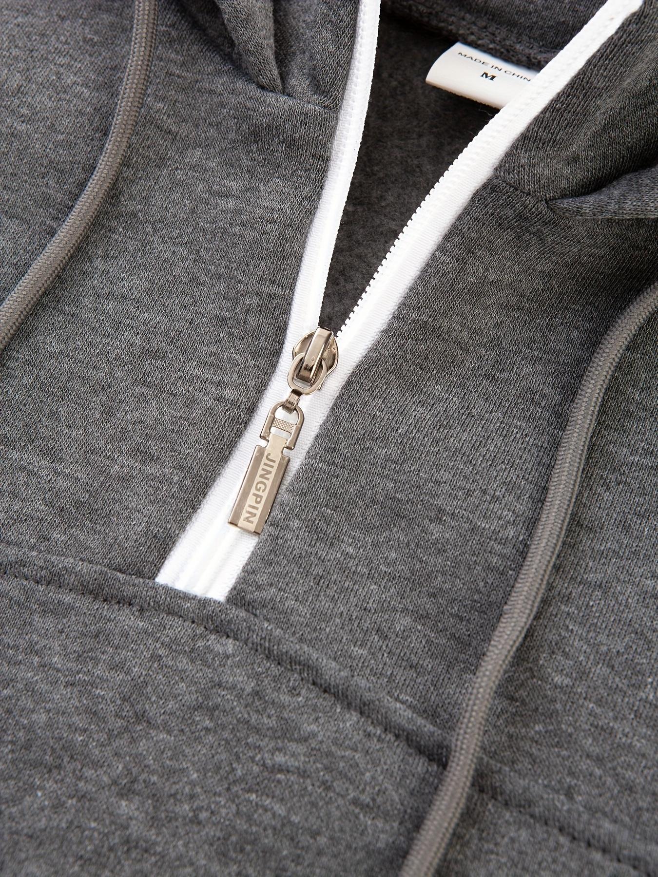 [Winter Warm Hoodie] Men's Heavyweight Hooded Sweatshirt - Winter Warm Pullover Hoodie, Casual Gym & Casual Attire, Machine Washable Solid Color Long Sleeve Hoodie for Men, Training & Outdoor Activities (Regular Fit, Autumn/Winter) - No Belt Loops/Ties