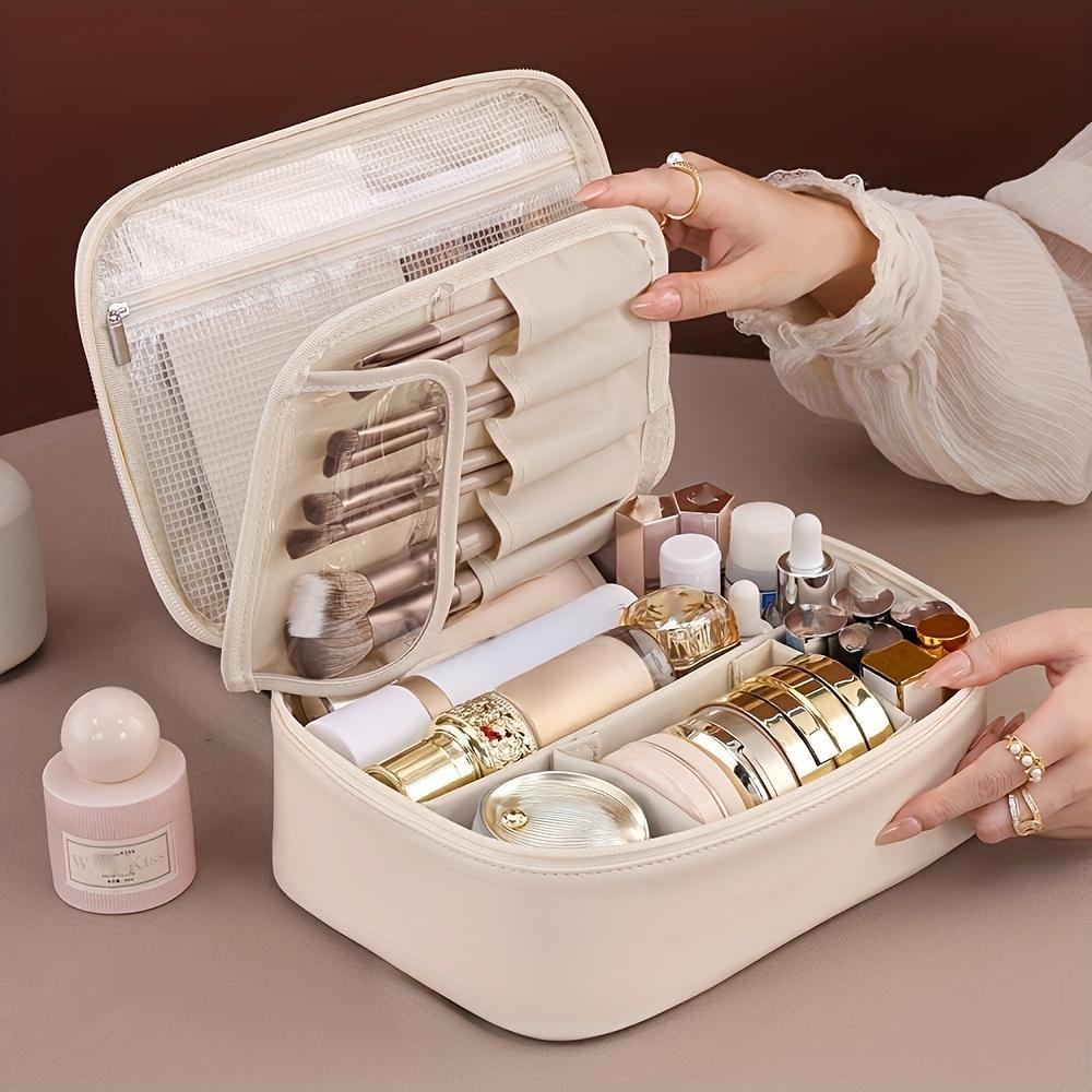 Makeup Tool Storage Bag, 1 Count Large Capacity Makeup Organizer, Travel Cosmetic Storage Bag, Zipper Makeup Organizer Pouch, Versatile Storage Bag for Travel, Makeup Bags