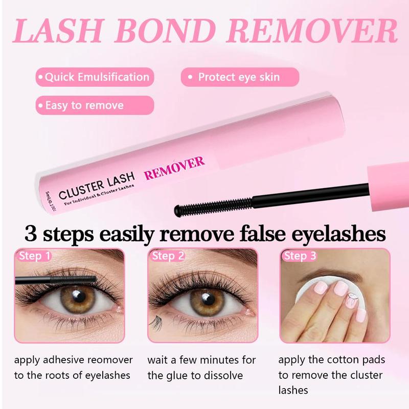 Mixed Length and Color DIY Eyelash Extension Set, Self-Application Volume Cluster Lashes, Rainbow Wispy Individual Lash Clusters, Individual Lash Extensions