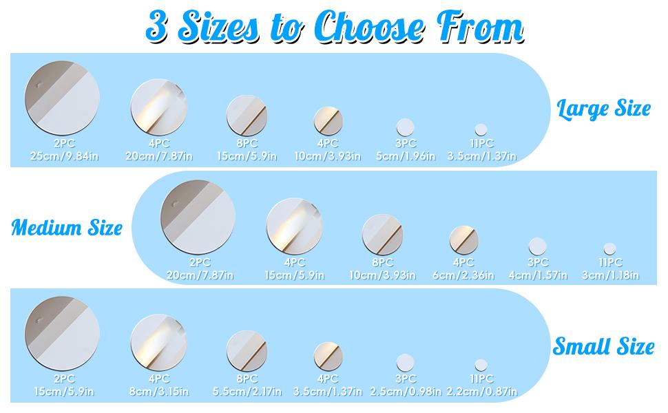 SITAKEYFMHK Must-have affordable home art decor!32-piece small round acrylic mirror wall sticker set, removable reusable mirror decals perfect for bedroom, living room, bathroom, ceiling and TV background wall decoration, clear reflective effect