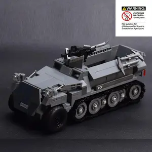 Land Stuka Block Set with High-Speed Cockpit, Tracks, Assembly Model Building Toy for Boys, Birthday Gift, Collector's Item, Holiday Decor, Building Kit