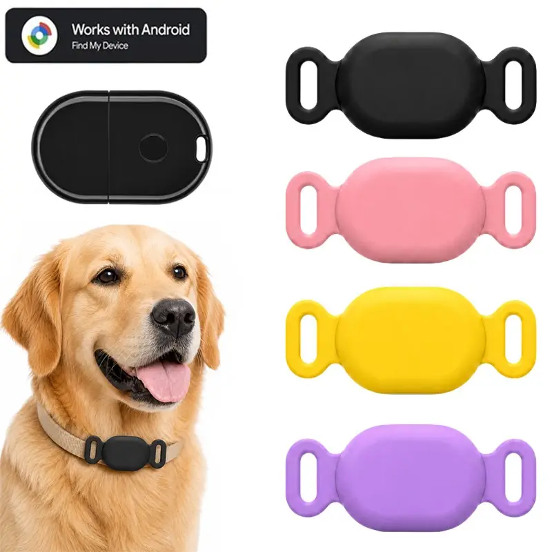 Smart Tracker Works With Android Google For Pet Cats Dogs,Silicone Tracker Holder Waterproof Case ,Ultra-lightweight Protective Dogs&Cats Tag Covers,Tracker Tag Included