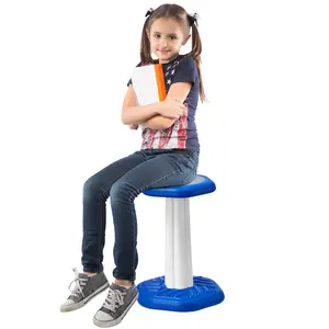 Fathersdaygift VEVOR Kids Wobble Chair, Active Chair with Sponge Cushion, Wobble Stool Improves Focus, Posture and Calm Children, Ideal for Schools and Home, Age 7-14, Blue