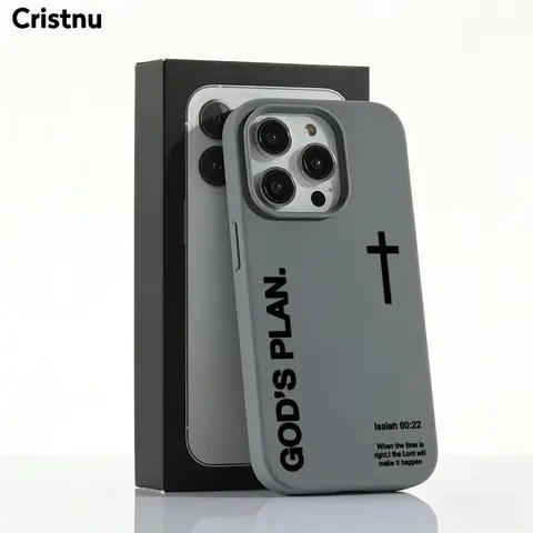 Cristnu "God's Plan" Isaiah 60:22 Bible Verse Cowboy Cute TPU Smartphone Case, Protective Skin-friendly Casing with Large Holes, Accessories for Women for iPhone 11-17 Series Plus Air Pro, Preppy-Street 1-Piece Faithful Christian Gift