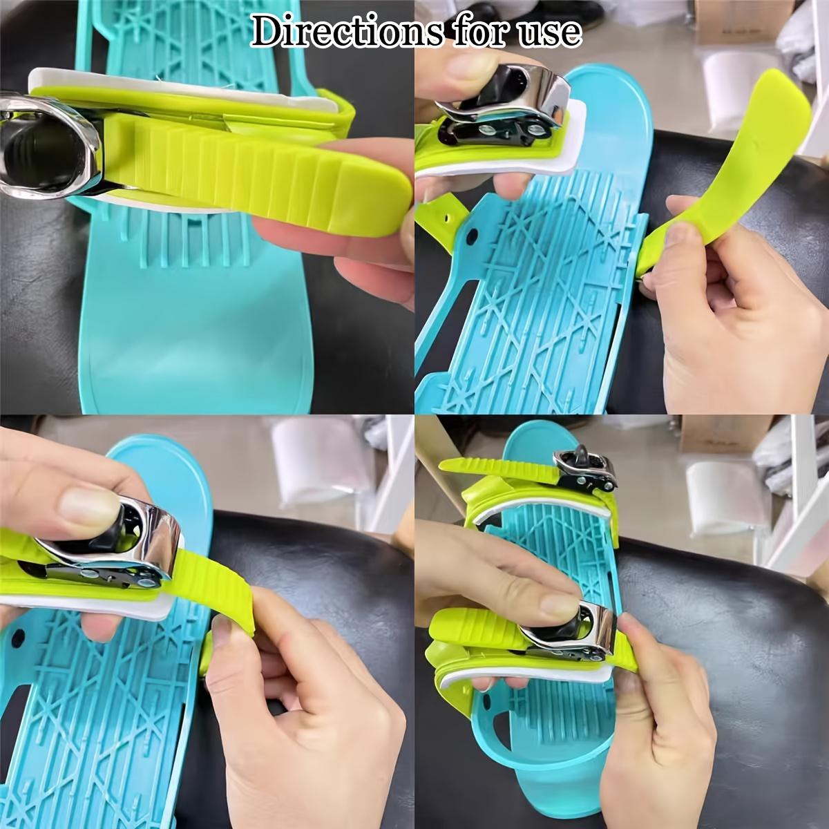 [Lightweight Ski Skates] Lightweight Men's Adjustable Mini Ski Skates |     Low-Temperature Resistant, Friction-Resistant Snowboard Shoes for All Terrain, Ideal for Outdoor Winter Sports and Skateboarding, Winter Sports Footwear, Secure Buckle Closure, Bl