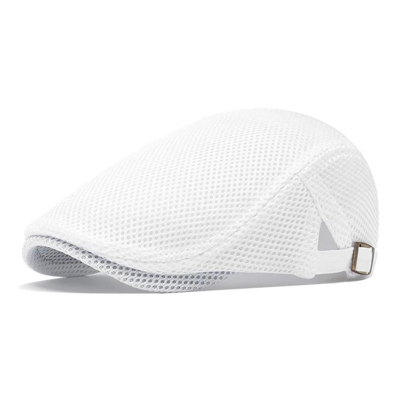 1pc Men Mesh Newsboy Caps British Painters Berets Hats Spring Summer Ventilate Adjustable Flat Cap,universal Outdoor Sports Caps