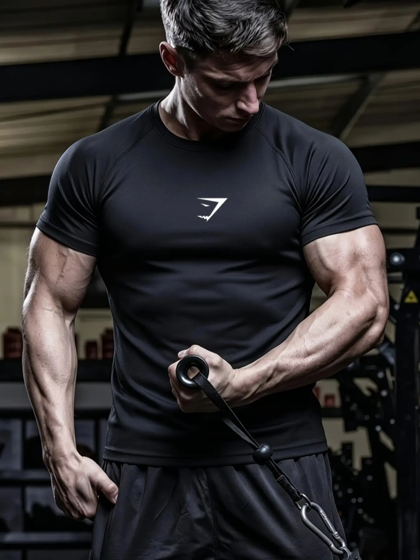 Men's Fitness Top, Quick-Dry Breathable Tight Fit, Muscle Definition, Short Sleeve T-Shirt, Dry Fit Tees, Gym Training, Outdoor Running, Comfortable