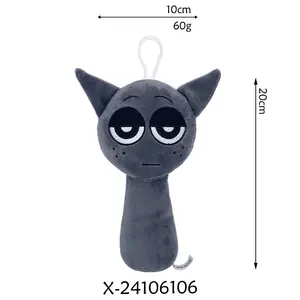 Sprunki Plush Toy Full Complete Set 18 Different Character Stuffed Doll Long Stick Shaped Cartoon Game Monster Figure Devil Robot Rabbit Tree Sun Plant Cat Soft Fluffy Kawaii Plushies Gift For Kids Teens Boys Girls Birthday Christmas Sofa Bedroom Desk Dis