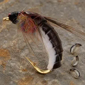 Ultimate Fly Fishing Kit: Realistic Nymph Fly Lures, Size 12 Mustad Hooks, Waterproof Case, Trout Stream Fishing Gear, Tangle-Free Flies, Essential Fly Tying Accessories for Freshwater Angling