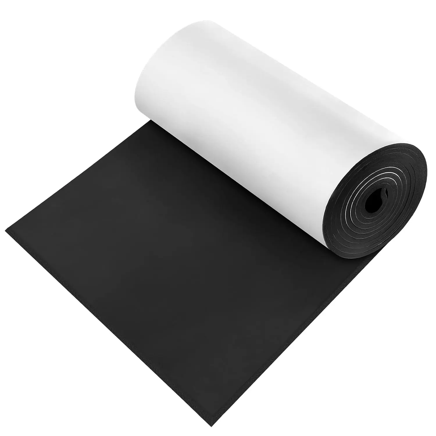 Self Adhesive  Rubber Sheets Sponge Neoprene with Adhesive Closed Cell Neoprene Rubber Roll  Padding for Shock Pad, DIY, Crafts (Black, 12 Inch x 59 Inch x 1/16 Inch)