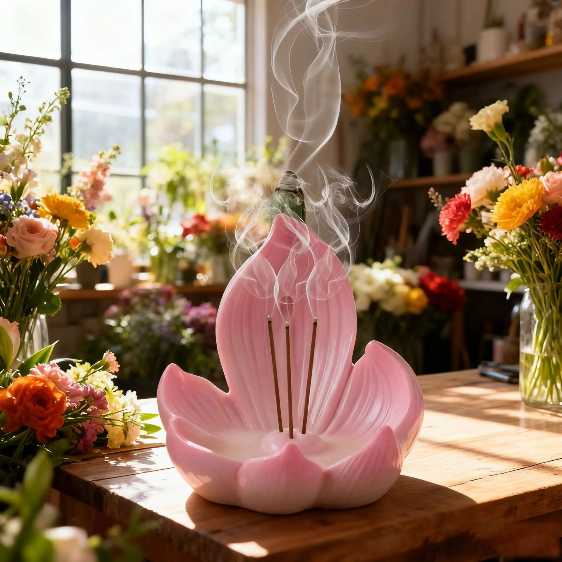 Lotus Backflow Incense Burner Resin Ornament, Incense Diffuser, Home Scent Diffuser, Zen Home Decor for Yoga & Meditation