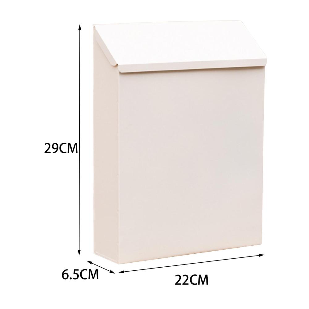 Wall Mounted Mailbox Newspaper Holder Box for Gate Outside House Front Door
