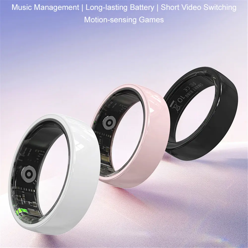 Smart Ring with Display Screen, Fitness Health Tracker for Men & Women, Supports Heart Rate & Blood Oxygen Monitoring, Sleep Tracking and Step Counter, Lightweight Wearable for Daily Workout, Jogging and All-Day Health Management