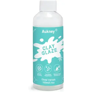 100ML High Gloss Air Dry Clay Varnish Glaze Sealant, Prevents Cracking Scratch Resistant for Ceramics, Oil Paintings and Wood