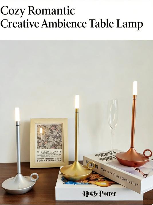 Aladdin Rechargeable LED Table Lamp, Touch Control, Ambient Light for Hotel, Restaurant, Bar & Camping