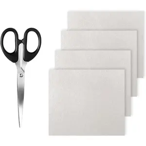 4 Pcs Microwave Waveguide Cover with Scissor Waveguide Cover Mica Plates Sheets 15 x 15 cm/5.9 × 5.9 inch Microwave Oven Repairing Part Cut to Size for Universal Microwaves