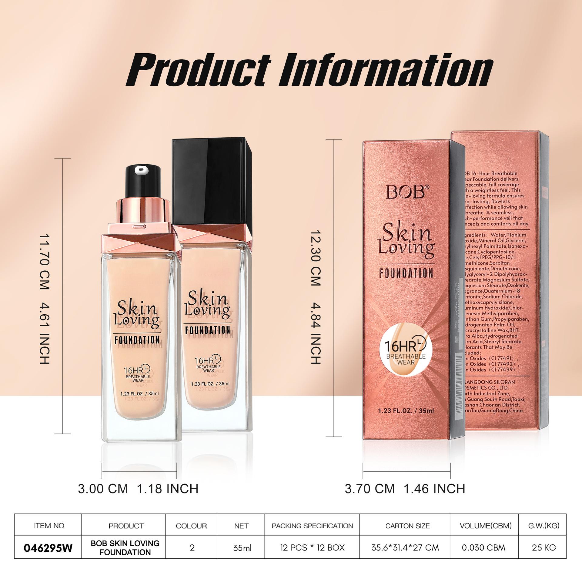 Long-lasting makeup foundation that doesn't come off, provides lasting coverage, ideal for oily skin, clear and natural moisturizing foundation