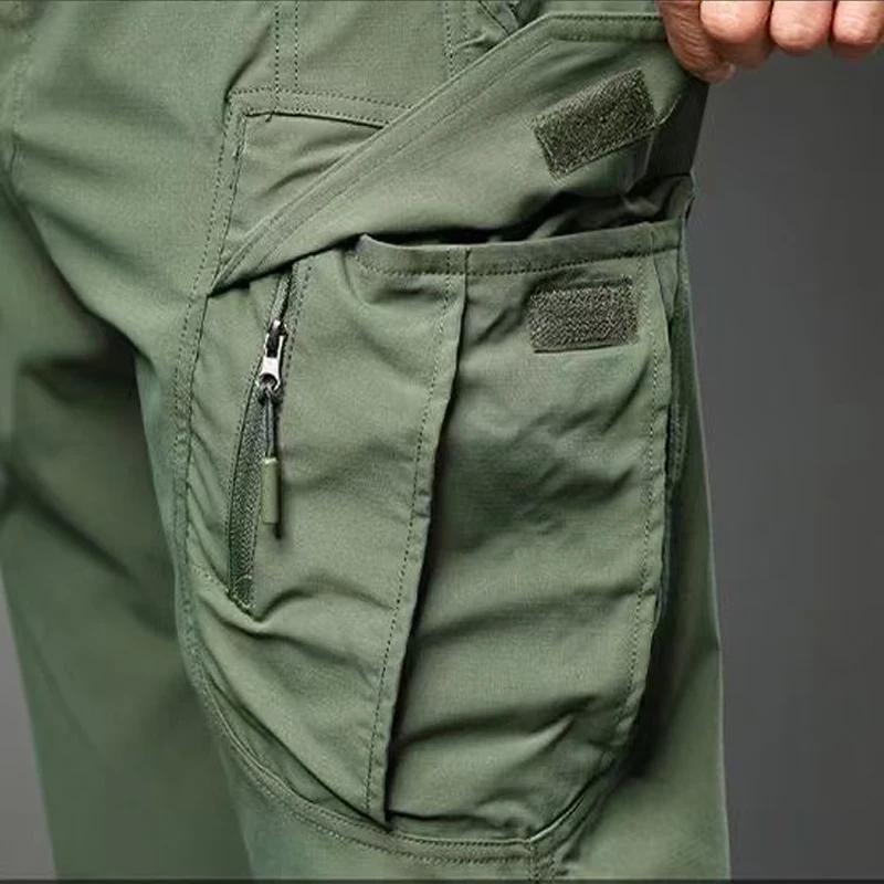 Kyn Apparel Men's Spring Autumn City Cargo Pants Hiking Camping Softshell Elastic Climbing Casual Warm Tactical Military Combat Trousers