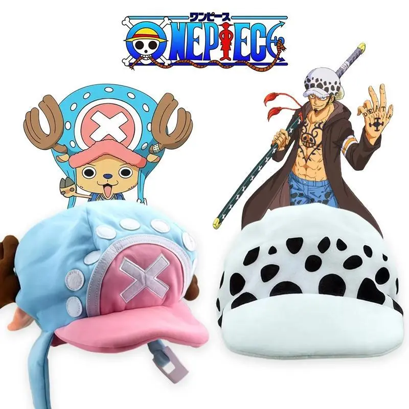 One Piece Soft Hat Tony Chopper Trafalgar Law Anime Cosplay Hat Halloween Party Costume Hat Accessories Prop Gifts Toys