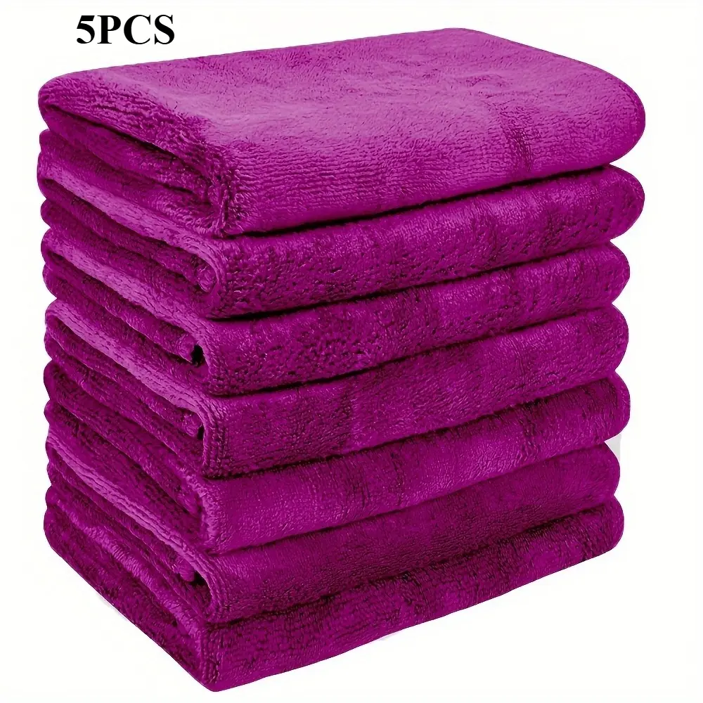 5 Pack Soft Quick Dry Face Towels, Reusable Makeup Remover Pads, Microfiber Facial Cleansing Cloths, Makeup Washcloths