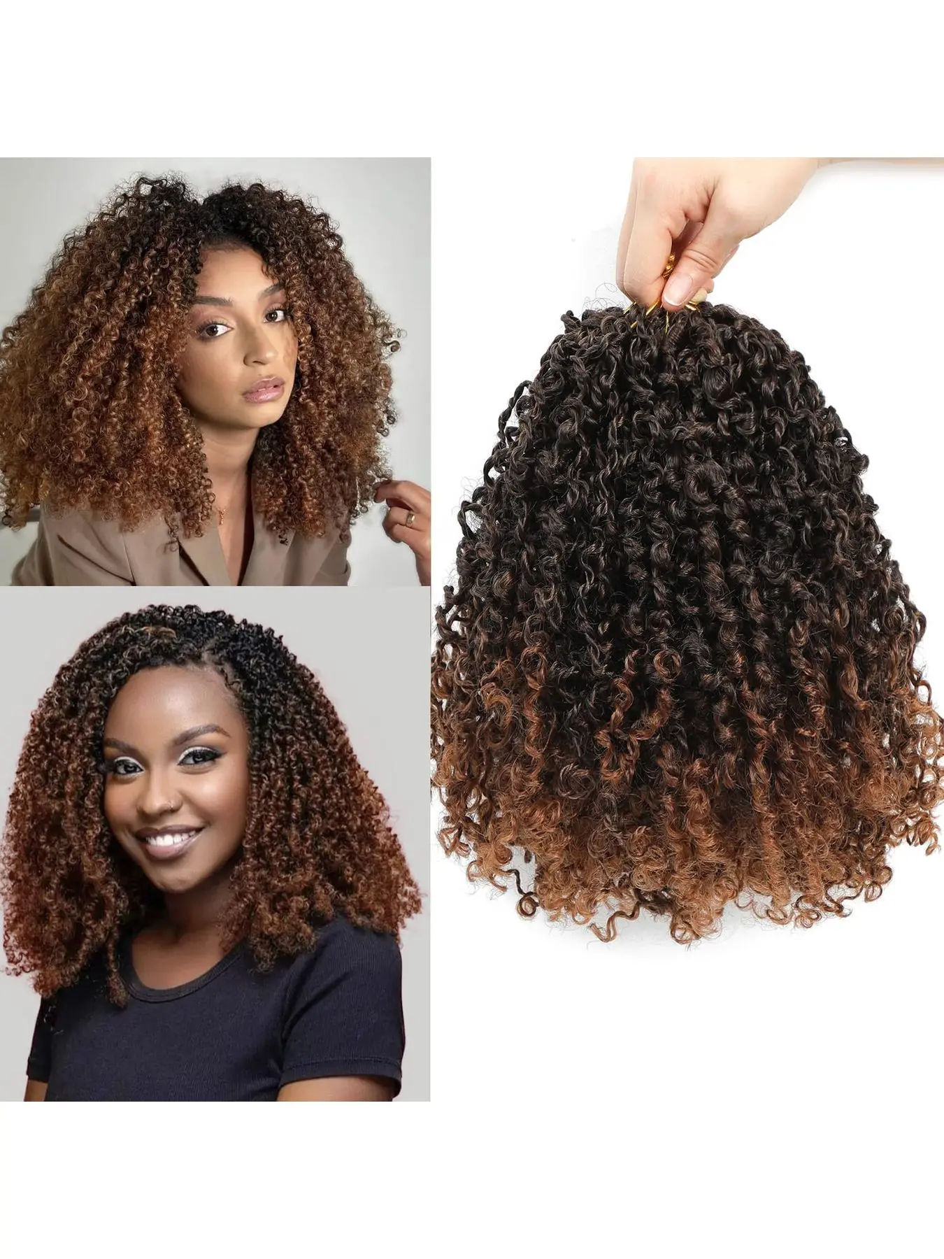 African Crochet Braided Hair Extension Short Style Synthetic Wig Piece for Women Lightweight Breathable Comfortable Daily Wear Trendy Fashion Street Style Unique Casual Look