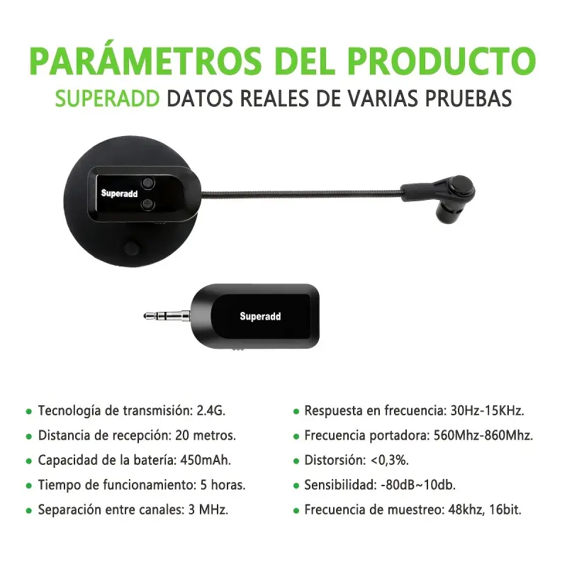 UHF Wireless Microphone for Instruments, Saxophone Microphone, Wireless Receiver and Transmitter, for Saxophone Trumpet Saxophone