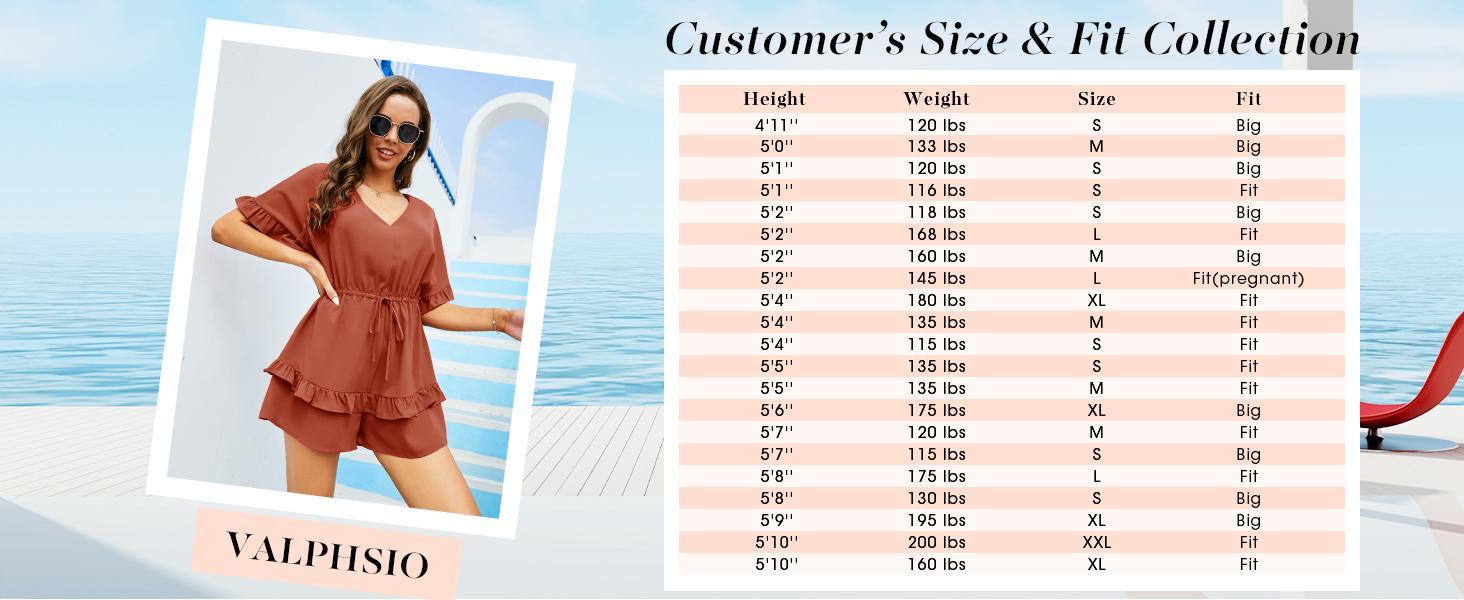 Imily Bela Womens V Neck Beach Romper Ruffle Layered Drawstring Waisted Shorts cute Jumpsuit