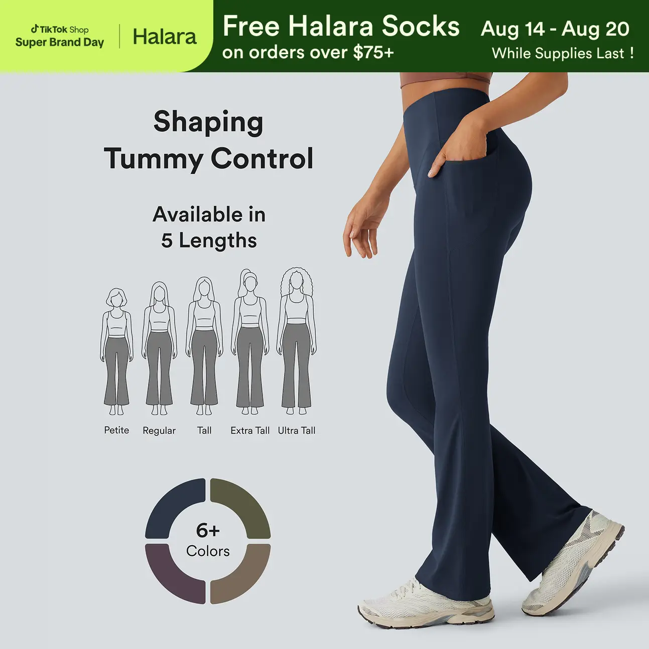 Halara UltraSculpt™ High Waisted Tummy Control Pocket Shaping Yoga Bootcut Leggings Halara UltraSculpt™ High Waisted Tummy Control Pocket Shaping Yoga Bootcut Leggings