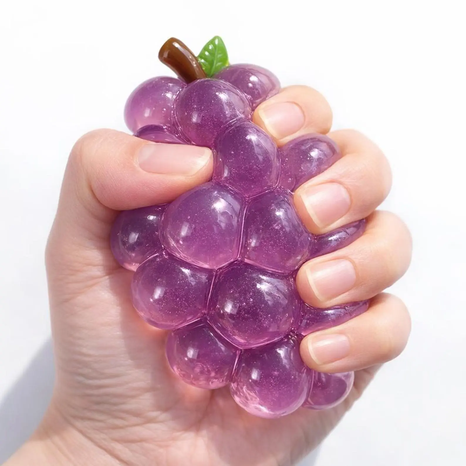 Grape Gel Stress Ball | Squishy Fidget Desk Toy | Sensory Stress Relief Gift for Teens | Novelty Stocking Filler