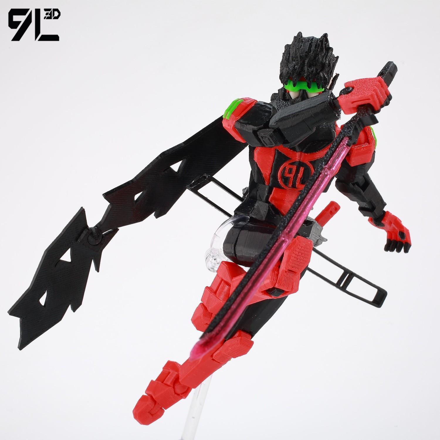 9L3D Printed NEWInvincibles Tech Jacker Titan13 Lucky13 Action Figure Dummy13 Motorcycle Multi-Jointed Collectible Model Toy T13