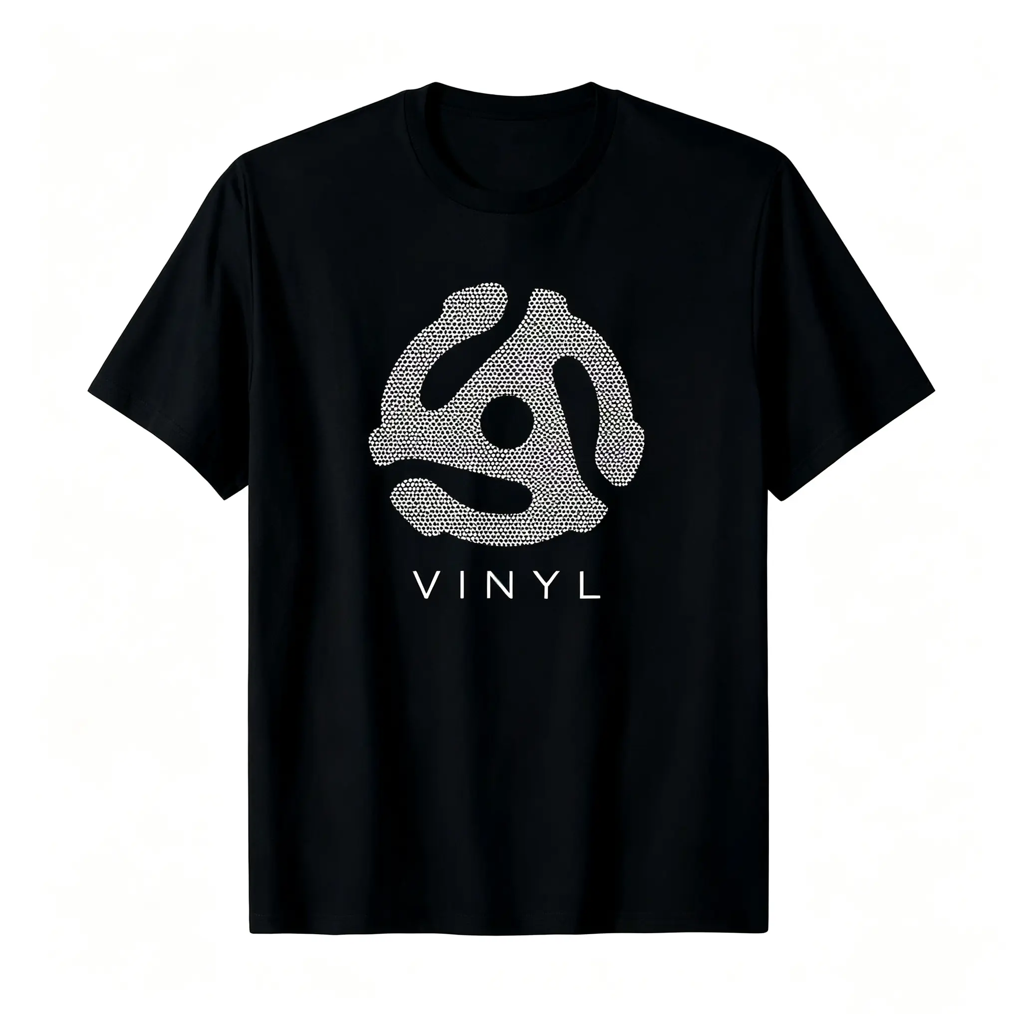 Vinyl Record Graphic T-Shirt,  Soft Regular Fit Black , Gift for Music Lovers, Tshirt, Shortsleeve, Print, Classic, Hem, Menswear, Round Neck, Outfits, Casual