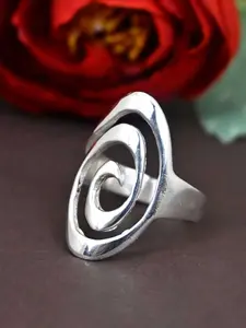 Boho Ethnic Hollow Spiral Ring, Vintage Simple Daily Wear Unisex Antique Ring, Fashion Jewelry for Men and Women, Unique Design Accessory