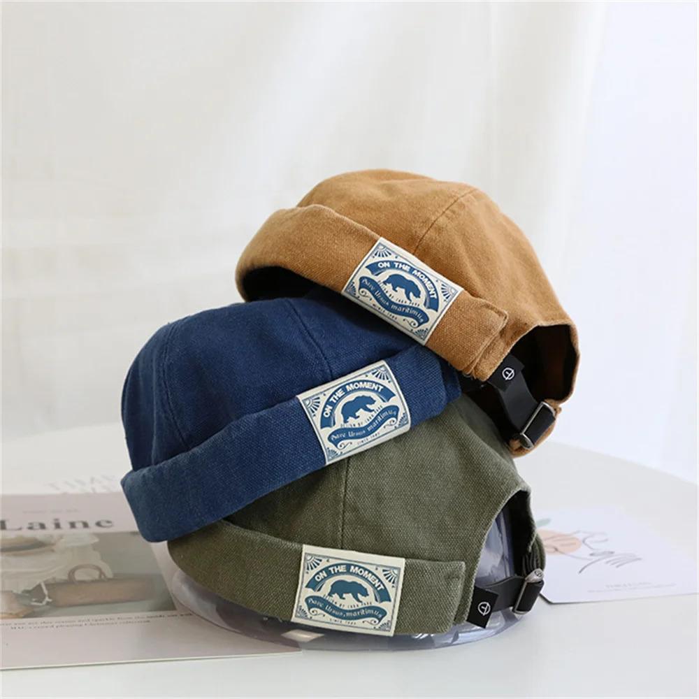 Fashion Cotton Brimless Hat Men Women Retro Skullcap Melon Docker Cap Street Hip Hop Without Visor Summer Outdoor Beanie Gorras