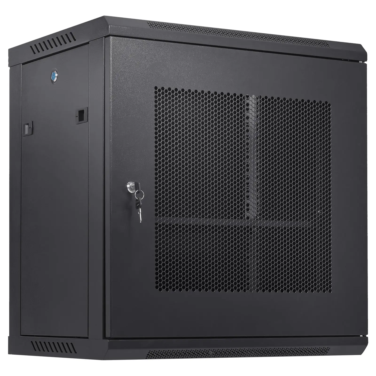 【Summerfinds】VEVOR 12U Wall Mount Server Cabinet, 15.5'' Depth, Network Rack Enclosure, Supports up to 200 lbs, Secure Locking System, Ideal for IT Hardware, Audio/Video Components