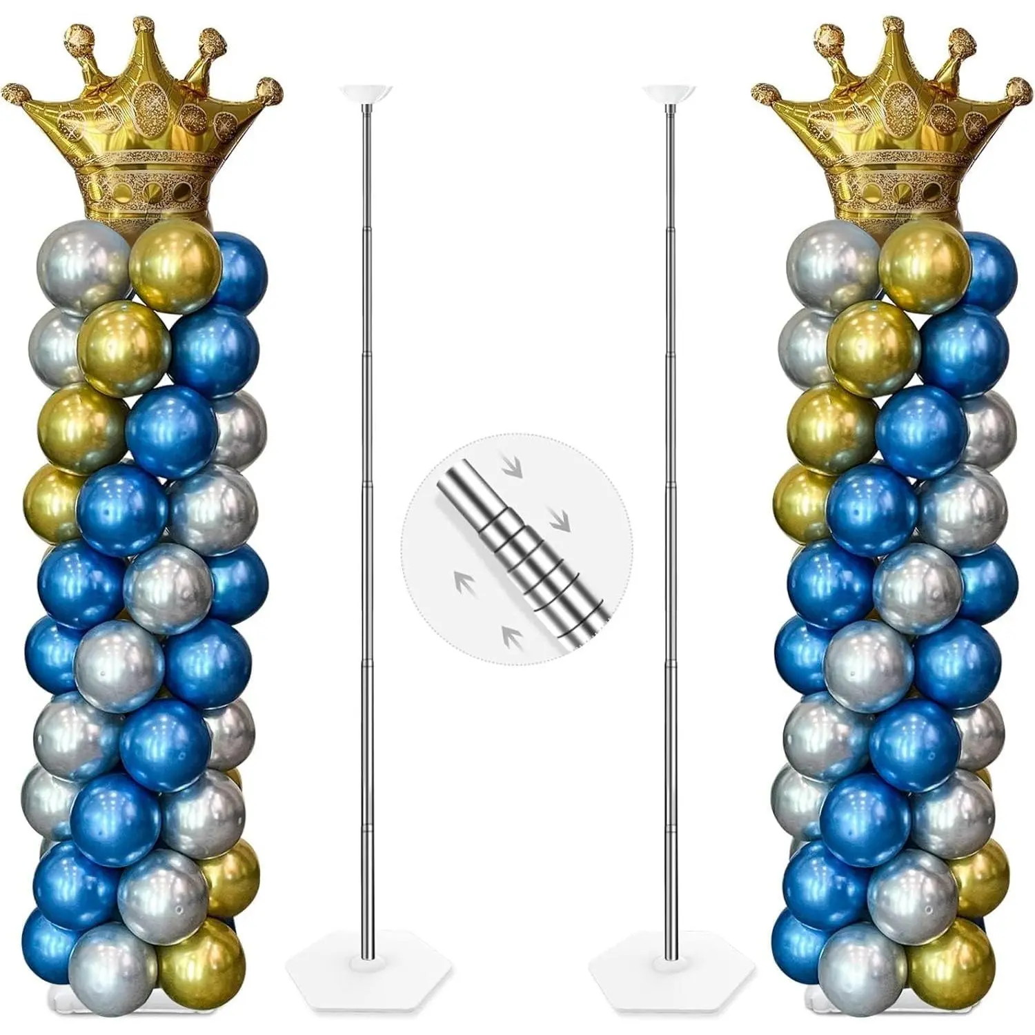 Set of 2 Up to 7-Ft Balloon Column Stands