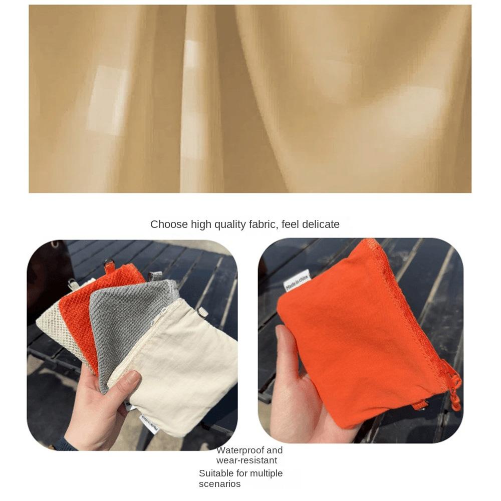 Double Zipper Mesh Storage Bag Double-layer Space Saving Portable Coin Purse Square Visible Travel Cosmetic Organizer Women