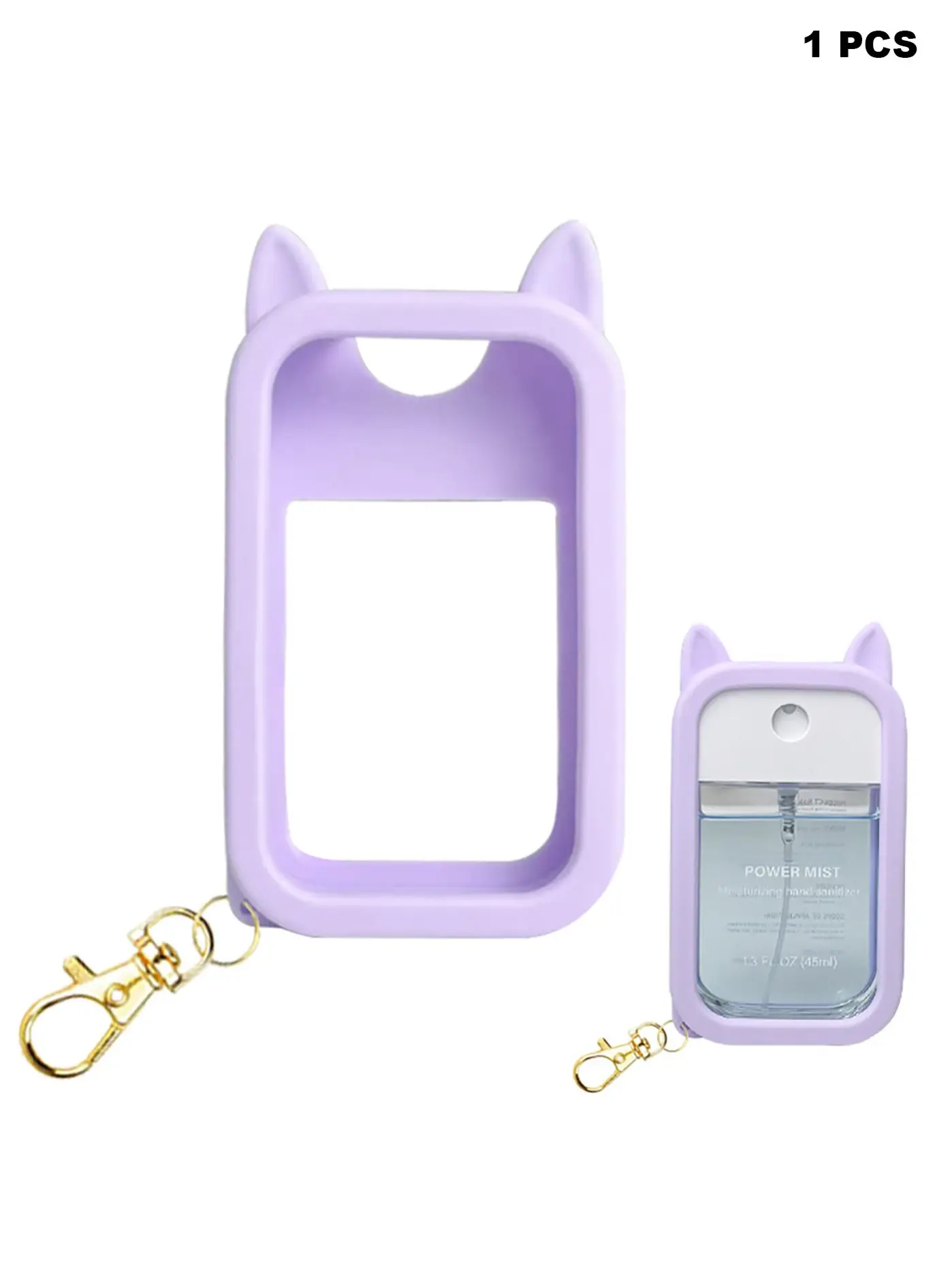 Silicone Keychain Protector, Hand Sanitizer Spray Case, Perfume Bottle Cover, Unisex, No Hand Sanitizer or Perfume Included, Key Chain Holder