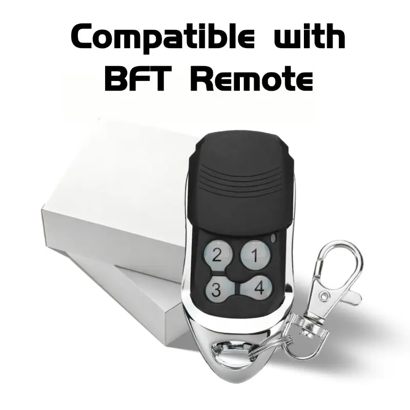Compatible Bft 4 Key 433mhz Rolling Code Remote Control, Garage Door Replacement Key, Universal Transmitter for Electric Swing Gate