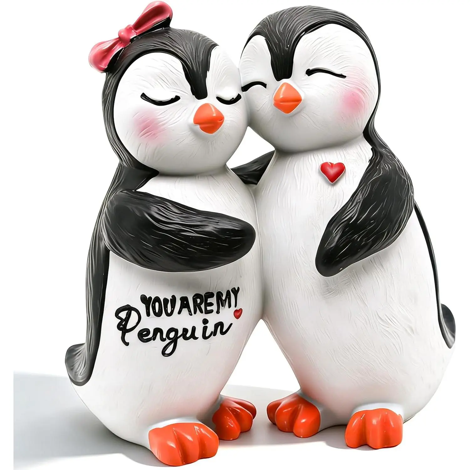 Couple Figurines - Romantic Decor for Him Her | penguins kissing, Valentine's Day, Wedding  for Her Him, Bridal Shower Decor for Bookshelf Desk Bedroom Living Room