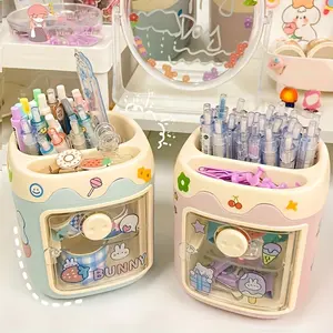 1pc Adorable Piglet Pencil Holder with Large Capacity Storage, Multifunction Pen Holder & Free Stickers!