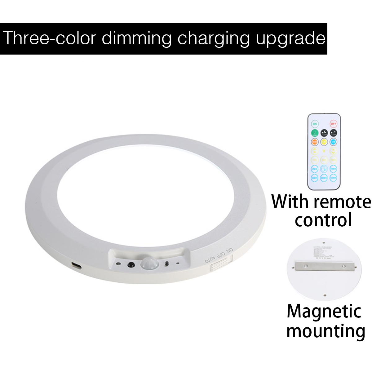 Wireless Ceiling Lights Battery Operated with Remote, Auto Motion Sensor, Ultra-Slim Dimmable Ceiling Mounting Lamp with 3 Colors