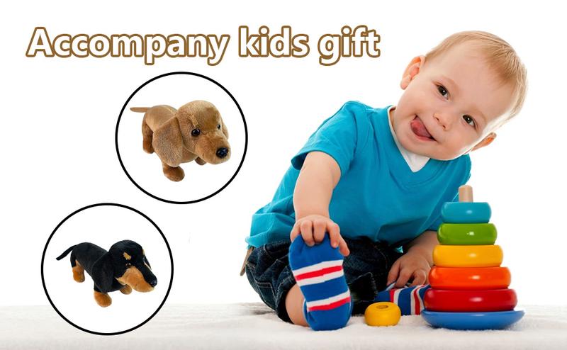 Dogs Stuffed Animals,16”Dachshund Stuffed Animals Plush Dog Stuffed for Kids,Girls,Boys,Pet,Soft Cuddly Plush Realistic Dog as Birthday Gift (Light Brown)