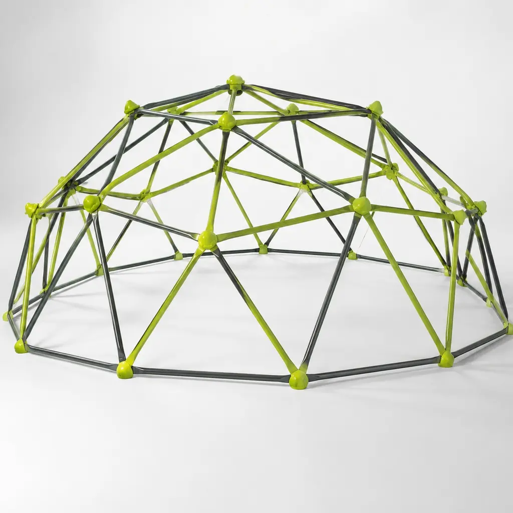 ARCH Furniture 10-Sided Dome Steel Outdoor Playground Climbing Frame (XCF006I) - 10ft Half-Sphere Black Frame Climber with Colorful Climbing Stones, Secure Grips, 110" Dia, 110.24x110.24x55.12 In, for Ages 3+ to Boost Development, Coordination