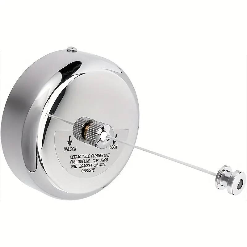 1 Stainless Steel Retractable Clothesline with Adjustable Nylon Rope, Wall-mounted Laundry Cord, Convenient and Space-saving Laundry Accessories for Indoor Use, Laundry Products